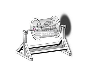 电线卷放料架SolidWorks设计