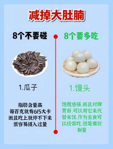 减掉大肚腩，8个不要碰，8个要多吃