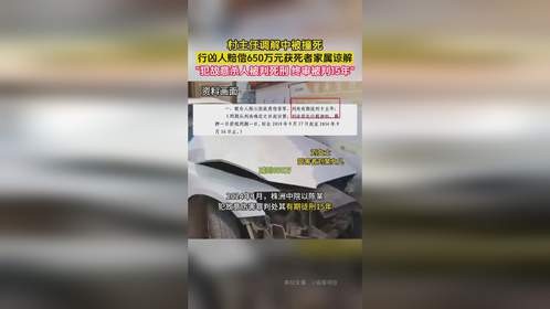 行凶人赔偿650万元获死者家属谅解
