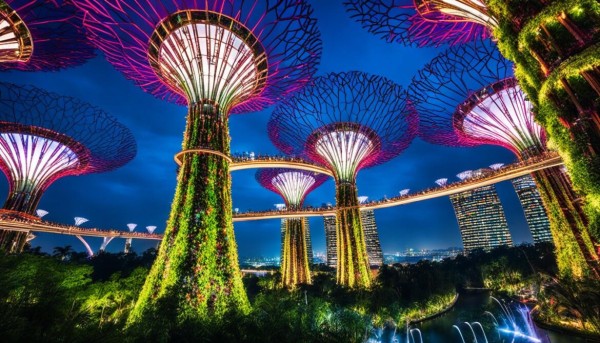 滨海湾花园的擎天树林