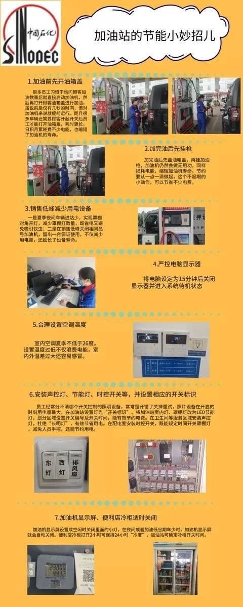 中石化滨州石油公司在加油站推出“节能降耗”小妙招