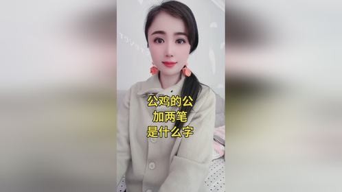 公鸡的公，加两笔，是什么字？