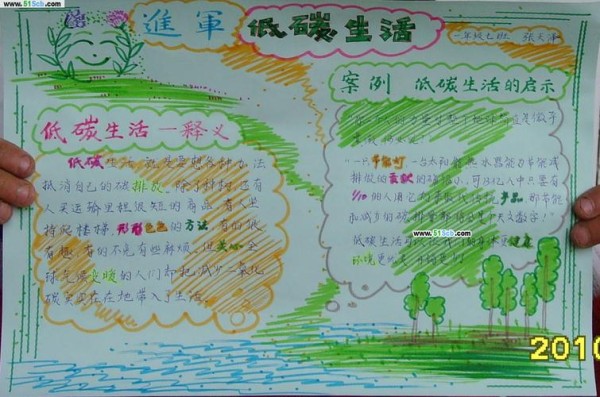 低碳生活手抄报版图小学生手抄报