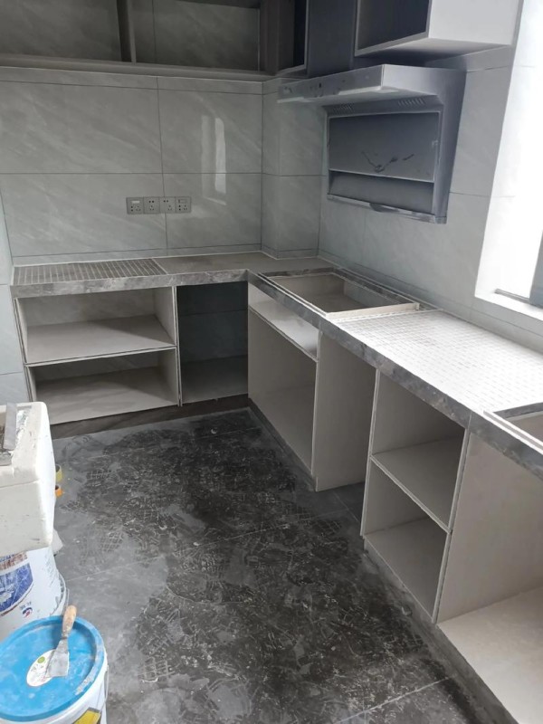 可以砍猪蹄和排骨的瓷砖岩板灶台来了厨房整体橱柜设计 厨房 