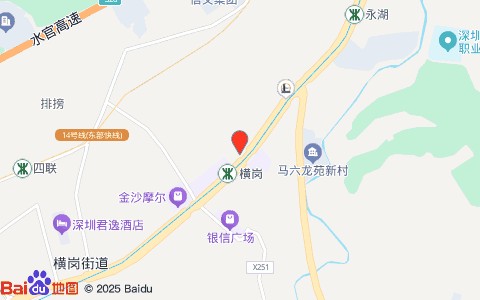 华为智能生活馆(深圳龙岗荣德国际)位置示意图