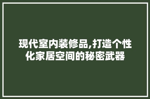 现代室内装修品,打造个性化家居空间的秘密武器 拆改工程