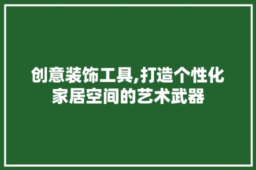 创意装饰工具,打造个性化家居空间的艺术武器 拆改工程