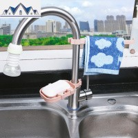 水龙头置物架厨房用品塑料免打孔多功能收纳架子洗碗池沥水架挂架 三维工匠