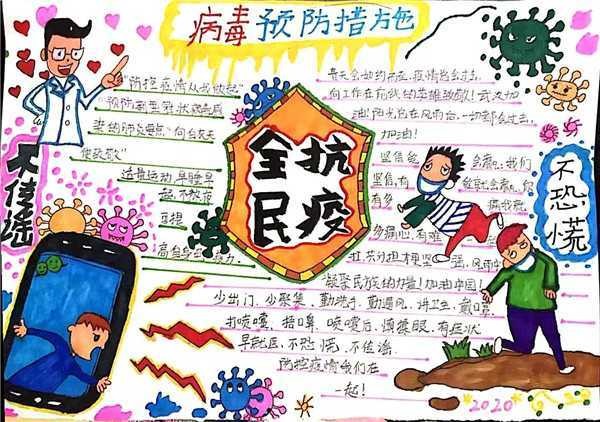 防疫情主题手抄报