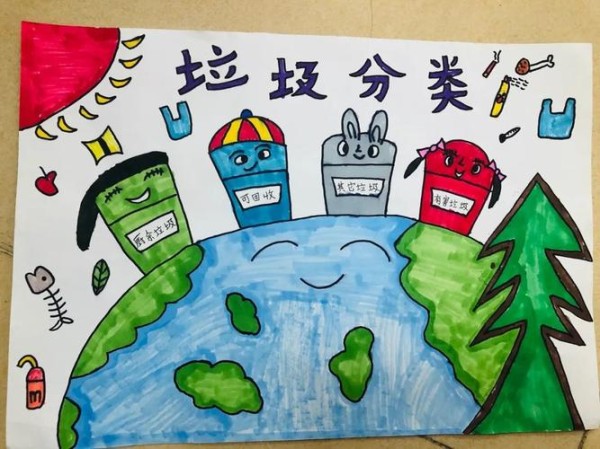 变废为宝儿童画
