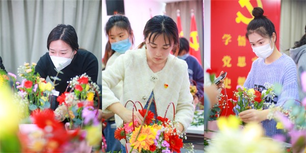 中华网河南频道党支部开展“三八妇女节”花艺体验主题活动
