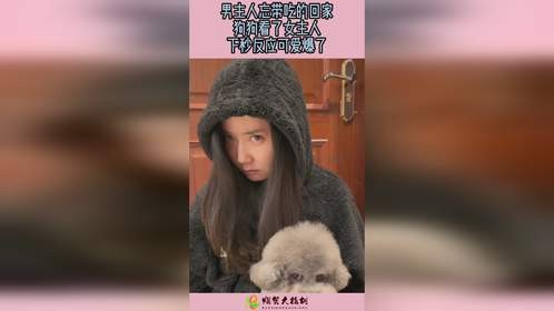 男主人忘带吃的回家，狗狗看了女主人，下秒反应可爱爆了！