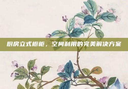 厨房立式橱柜，空间利用的完美解决方案