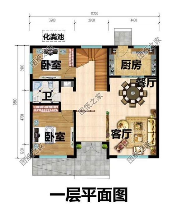 现代化简洁的住宅设计图，新时代自建房，舒适的生活体验