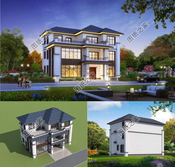 现代化简洁的住宅设计图，新时代自建房，舒适的生活体验