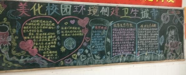 环境卫生保护黑板报 保护环境黑板报图片素材