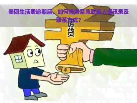 美团生活费逾期后，如何查看紧急联系人通讯录及联系方式？