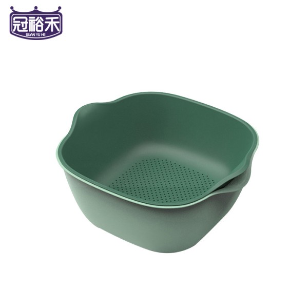 冠裕禾 沥水篮洗菜盆 长27cm*宽27cm*高12cm 个