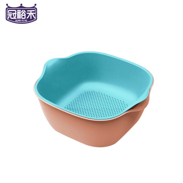 冠裕禾 沥水篮洗菜盆 长22.5cm*宽22.5cm*高10cm 个