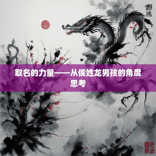 取名的力量——从侯姓龙男孩的角度思考