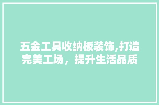 五金工具收纳板装饰,打造完美工场，提升生活品质 风格选择