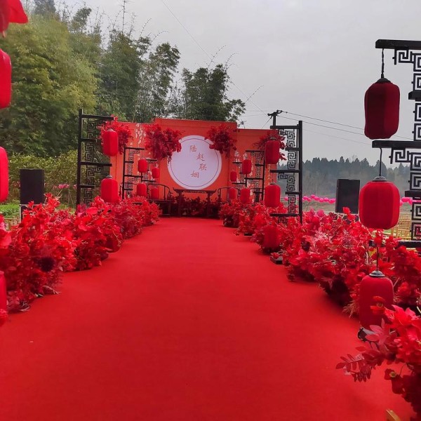红色系中式婚礼布场92场景布置 红色系 红红火火喜气 