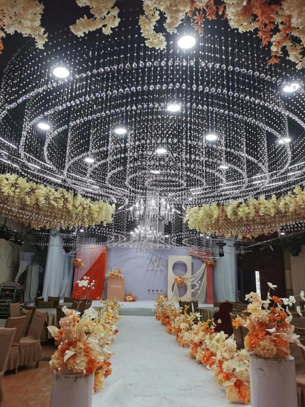 婚礼堂 喜宴大厅设计效果图 婚礼花艺布置