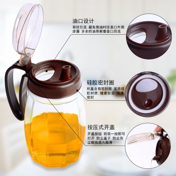 调料盒玻璃家用组合装套装调味瓶调味罐调料瓶辣椒罐油壶厨房用品 玫红色:6个调味罐高清大图