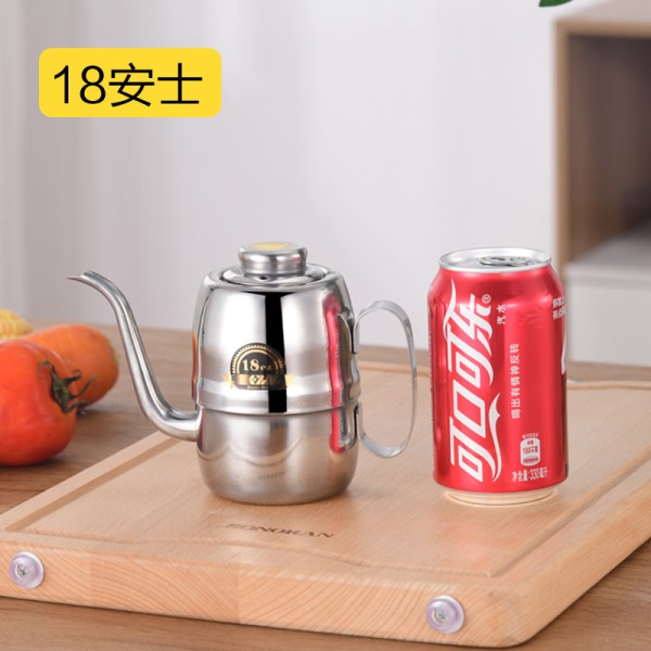 不锈钢油壶家用调味瓶酱油瓶倒油壶厨房用品装醋调味壶防漏大容量 不带滤网18安士【8两装】_756