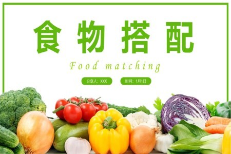 健康饮食食物营养搭配PPT课件模板