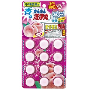 小林制药 管道通槽厨房厕所除菌清洁丸 蜜桃香 12粒