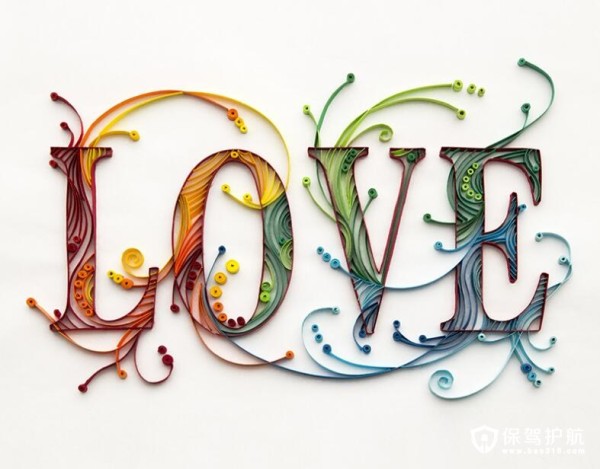 LOVE衍纸画 DIY手工纸艺