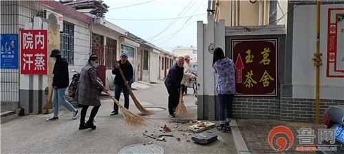 “环境保洁，人人参与”青岛莱西市水集街道组织开展环境卫生整治活动