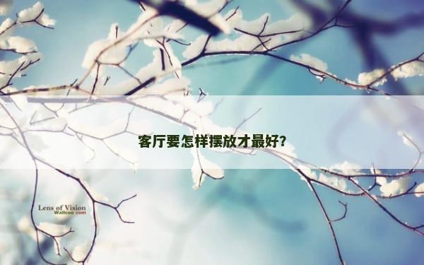 客厅要怎样摆放才最好？