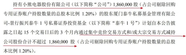 图 / 小熊电器公告