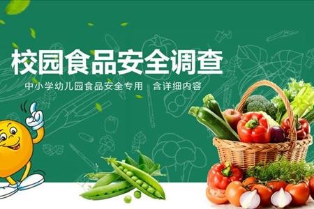 中小学校园食品安全调查教育PPT模板