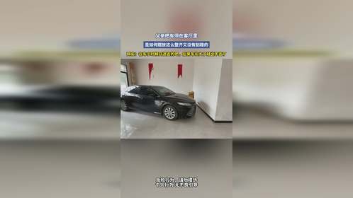父亲把车停在客厅里，是如何摆放这么整齐又没有刮蹭的