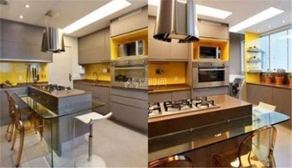 厨房岛台怎么做 加块板做成隐藏式瞬间多出1个餐厅