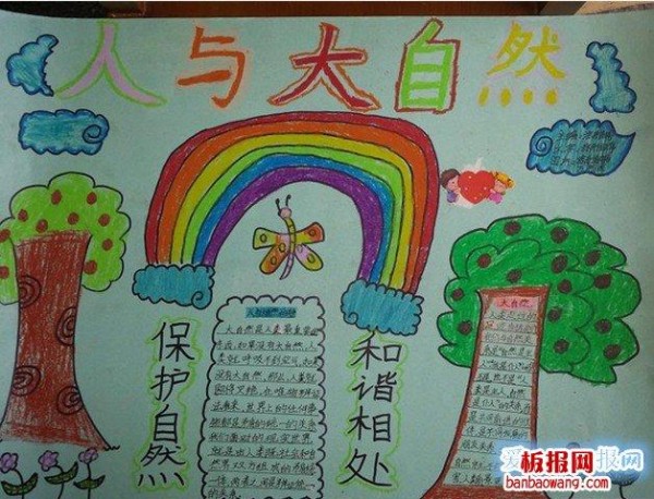 人与自然手抄报简单漂亮