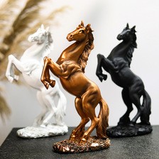 欧式摆件家居饰品乔迁开业礼品 新款腾空俊马客厅办公室工艺品