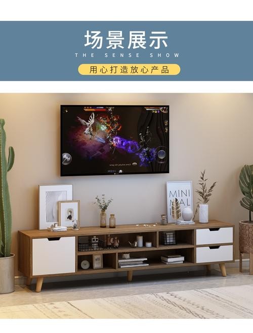 北欧电视柜茶几组合现代简约客厅庄子然小户型矮柜子脚电视机柜地柜