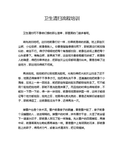 卫生清扫流程培训