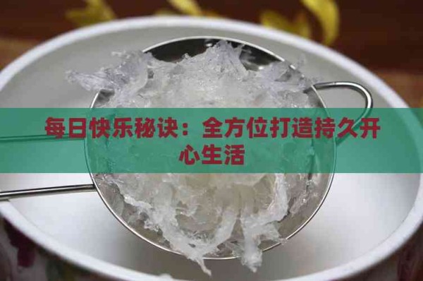 每日快乐秘诀：全方位打造持久开心生活
