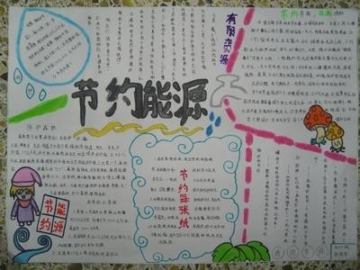 描述能源使用现状手抄报 节约能源手抄报