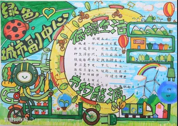 节约能源资源4k纸手抄报节约能源手抄报