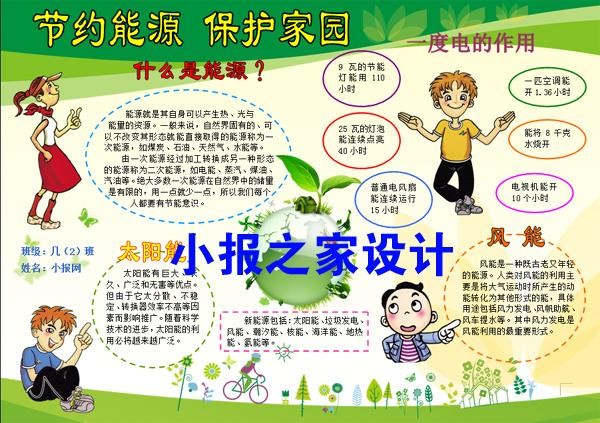 节约能源手抄报节约能源手抄报简单又漂亮