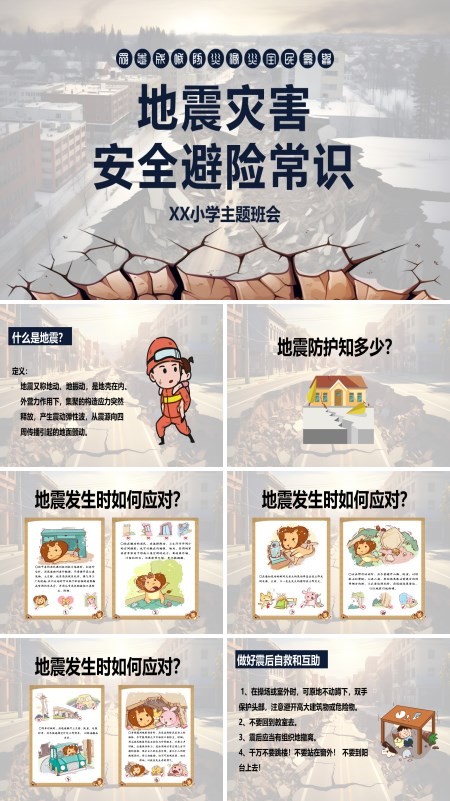地震灾害安全避险常识PPT课件免费下载