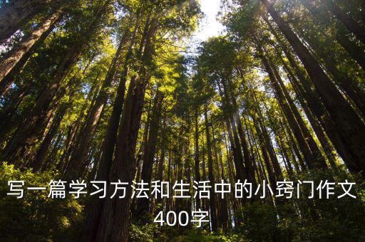 写一篇学习方法和生活中的小窍门作文400字
