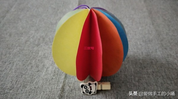 幼儿园手工教程，简单好看的折纸灯笼，简单几步轻松完成