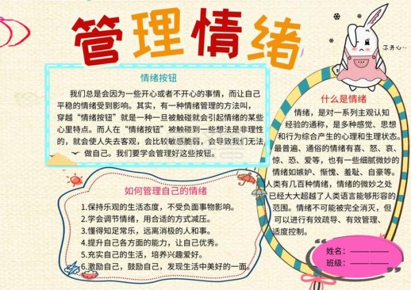 我的情绪我做主手抄报我的情绪我做主手抄报内容